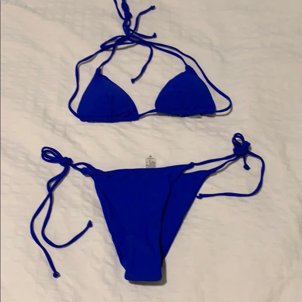blue bikini set
